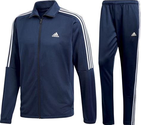 adidas trainingspak blauw wit|adidas trainingspak belgië.